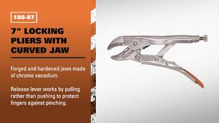 LANG 100-07 - 7-Inch Locking Pliers with Curved Jaw