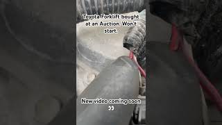 Customer bought this Toyota Forklift at an auction and it won’t start. Bad ECM? Video coming soon!