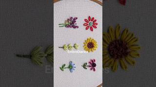 LAZY DAISY STITCH EMBROIDERY DESIGNS #handembrodiery