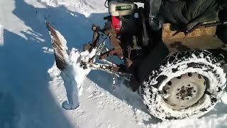 Уборка снега,мини-трактором,Snow removal, mini tractor