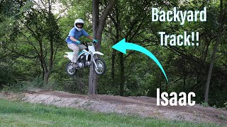 We Made A Backyard Pit Bike Track!! | Isaac's Birthday Vlog