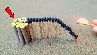 Matchstick Chain Domino Vs Diwali Rocket Amazing Experiment 😱 सोचा नहीं था ऐसा होगा ?