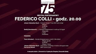 Federico Colli - recital fortepianowy - 75. MIĘDZYNARODOWY FESTIWAL CHOPINOWSKI | Duszniki-Zdrój