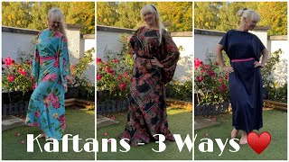 CREATE KAFTANS 3 WAYS!! ♥️ Glamorous, Super-Quick Beginner-Friendly Sewing Tutorial! FREE PATTERN! 💕