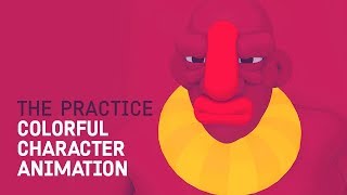 Colorful Geometric Character Animation // The Practice 81