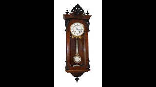 1880 Antique German Mechanical Wooden Wall Clock with pendulum by Lenzkirch #AntiqueClocksDepot