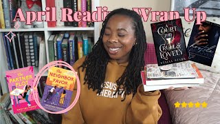 April Reading Wrap Up 📚 Black Romance, High Fantasy 🖤 FLUFFY romances, STRESSFUL fantasy recs