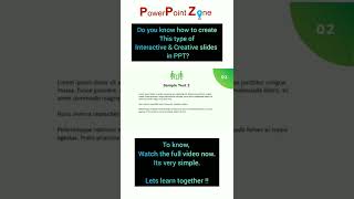 Creative & interactive in PPT 08🔥🔥 | #powerpoint #powerpointzone #tutorial