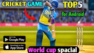 TOP 5 BEST CRICKET GAME FOR ANDROID || BEST CRICKET GAME IN MOBILE