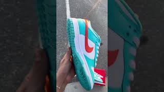 In hand looks unreleased @nike dunk low ‘Miami Dolphins’ set to release 3-2-24