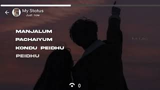 Manjal Veyil Lyrical ❤🪄 Whatsapp Status 🦋