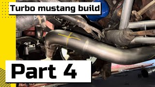 Mustang turbo build part #4 drivers side header and mating the crossover