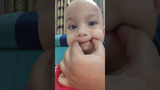 ARYAN first teeth #youtubeshorts #twins #firsttooth #milestones