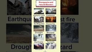 Emergencies and natural disasters names and pictures