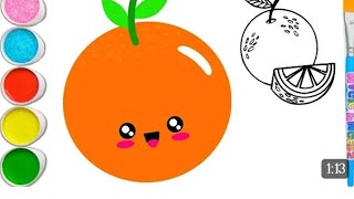 Learn How to Orenge 🍊 🍊 Draw Easy step by step drawing tutorial