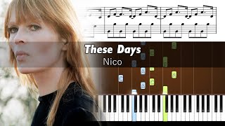 Nico - These Days - Piano Tutorial with Sheet Music