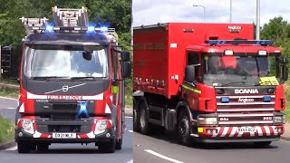 RARE - Coleshill RTC Unit and Pump responding together - Warwickshire Fire & Rescue Service