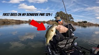 First Bass On My Bonafide PWR129  #fishing#bassfishing#kayakbassfishing #bonafidepwr129