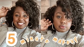 STOP RUNNING LATE | 5 MINUTE MAKEUP ROUTINE 2019 | JNAYDAILY