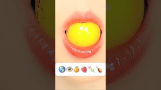 asmr by emoji! next? [🌎👁️🍊🍓🍡🍗] {@aqtar. } source : (@MoonASMR222 )