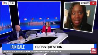 Miatta Fahnbulleh on public sector pay freeze, Iain Dale Cross Question