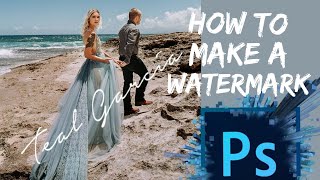 How to make a watermark in Photoshop | Photoshop 101 | Teal Garcia