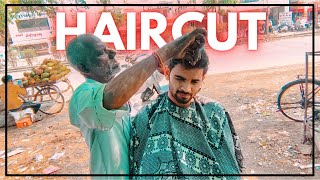 Roadside Haircutting By an 80 year Oldman #Marathi