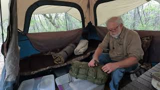 Keenature Black Walnut Shelf...M-Tac Gear Compression Bag ...Camp Kent Set Up (Clip 7of 8) - Part 17