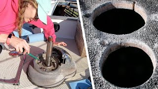 Removing A Perfectly Good Windlass + DIY Fiberglass & Epoxy Deck Repair | Sailboat Story 180