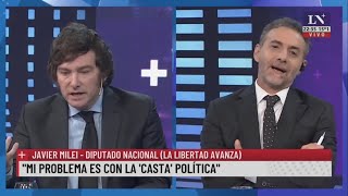 Javier Milei se cruza con Luis Majul en La Nación- 14/04/22