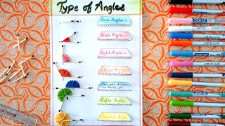 Types of Angles Project / Mathematics Project / Geometry mathematics Project Idea