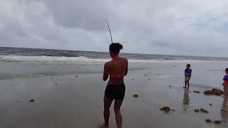 Surf fishing on Oak Island NC