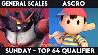 Invasion 2024: Pools - General Scales (Incineroar) Vs Ascro (Ness)