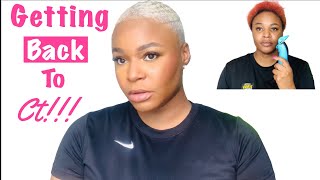 HOW TO DYE YOUR HAIR PLATINUM BLONDE!!! “Getting Back To Ct!!!” Ep:12 #platinumblondehair #howto