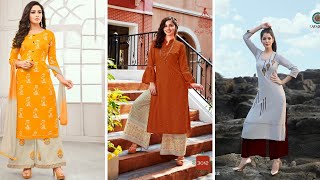 Long Kurti And Palazzo Suit Designs Ideas For Any Occasion