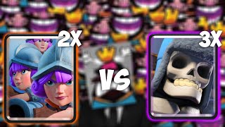 Can 3x Giant Skeleton defeat 2x Three Musketeers?