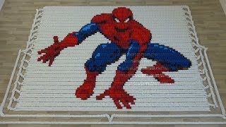 Superheroes in 58,000 dominoes