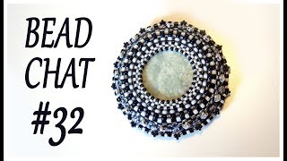 Bead Chat #032 - Beaded pendant - Peyote stitch - RAW - Handmade necklace