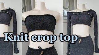 MACHINE KNIT CROP TOP  | Beginner friendly #fashion #knittingpattern #knitting