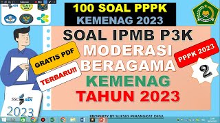 GRATIS PDF!! 100 SOAL CAT PPPK MODERASI BERAGAMA KEMENAG 2023