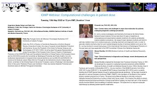 IOMP Webinar: Computational challenges in patient dose