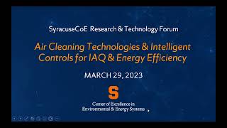 Air Cleaning Technologies &n Intelligent Controls for IAQ and Energy Efficiency