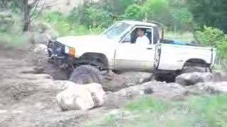 Darrell's Toyota on a trail in Tuttle Creek orv park.