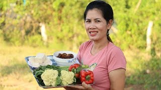 Awesome Cooking Tofu With  Vegetables (Mushroom) Recipe - Cook Tofu Recipes - Village Food Factory