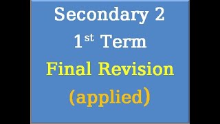 Final revision secondary 2 applied mechanics