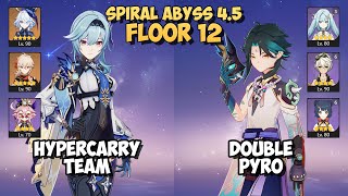 Eula HyperCarry & Xiao Double Pyro | Spiral Abyss 4.5