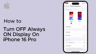 How To Turn OFF Always ON Display On iPhone 16 Pro ( iOS ) 2025