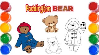 How to Draw a Bear | Painting and Coloring for Kids | Easy Drawings | Paddington Bear