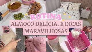 MINHA ROTINA DO DIA | FIZ ALMOÇO DELICIOSO + DICAS ÚTEIS | Tayane Silvia