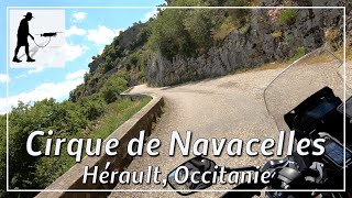 Cirque de Navacelles, Balcony Road D713/D130, Hérault, Occitanie, France - by motorcycle and drone